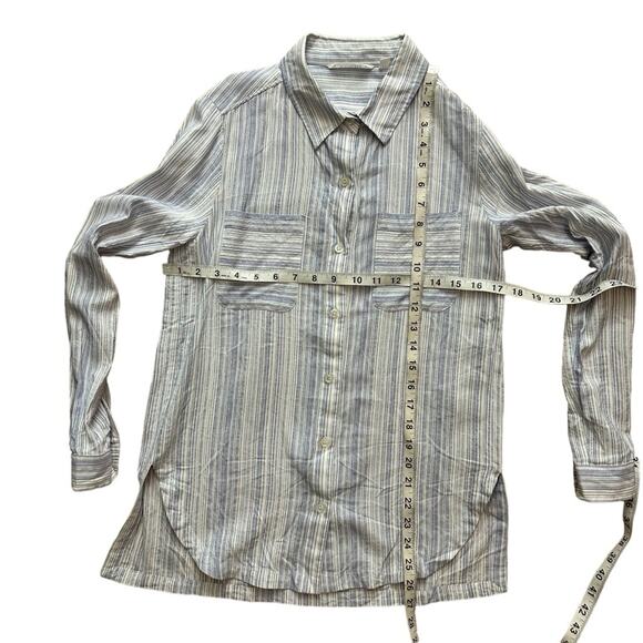 Athleta Striped Long Sleeve Button Down Top Size XS - Picture 3 of 8